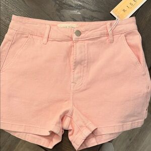 Risen Women's High Waist Pink Shorts